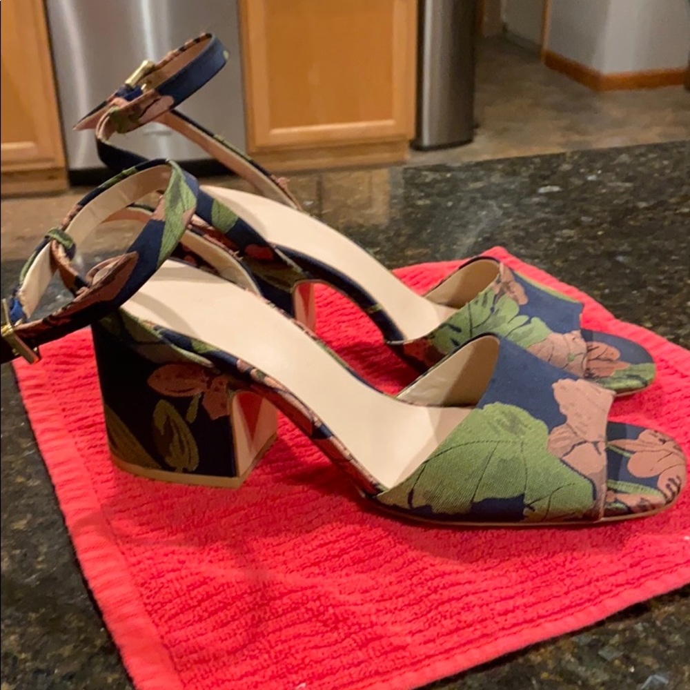 Zara floral heels